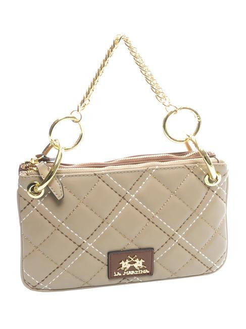 HELDA Bolso mini con cadena beige - Bolsos Mujer