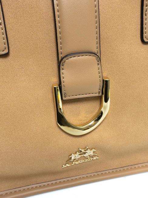GISELA Bolso satchel con hebilla beige - Bolsos Mujer