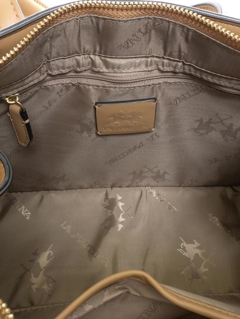 GISELA Bolso satchel con hebilla beige - Bolsos Mujer