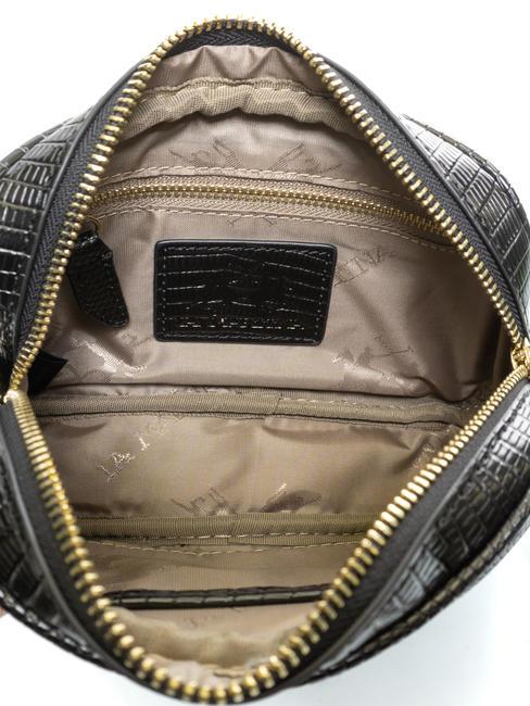 GERALDINA Bolso c&aacute;mara con logo a juego negro - Bolsos Mujer