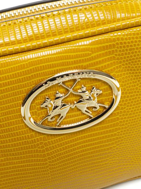 GERALDINA Bolso c&aacute;mara con logo a juego amarillo - Bolsos Mujer