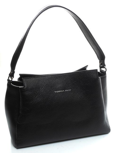 BETSY Bolso bandolera de piel negro - Bolsos Mujer