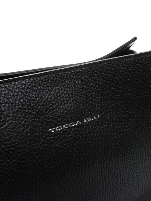 BETSY Bolso bandolera de piel negro - Bolsos Mujer