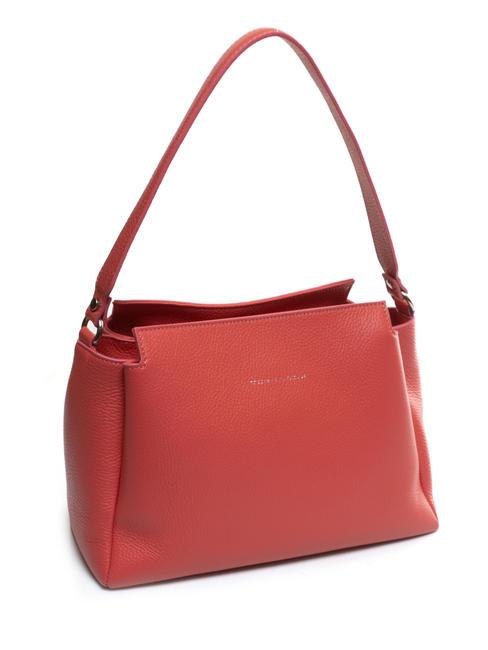 BETSY Bolso bandolera de piel fucsia - Bolsos Mujer