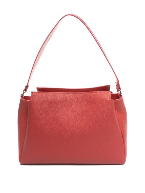 BETSY Bolso bandolera de piel fucsia - Bolsos Mujer