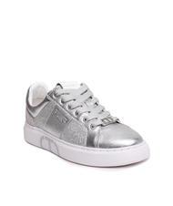 TWINSET PRINT OVAL T Zapatilla de piel laminada plata - Zapatos Mujer - 3