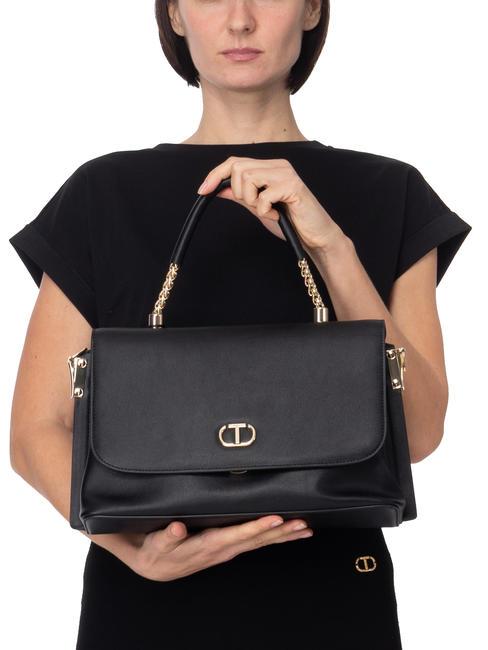 TORCHON Bolso de mano con bandolera negro - Bolsos Mujer