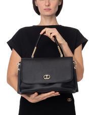 TWINSET TORCHON Bolso de mano con bandolera negro - Bolsos Mujer - 4