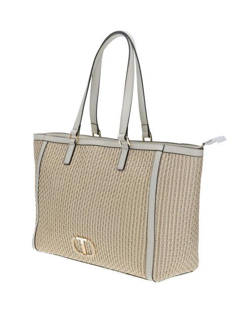 INTRECCIO Bolso shopper de hombro Marfil - Bolsos Mujer