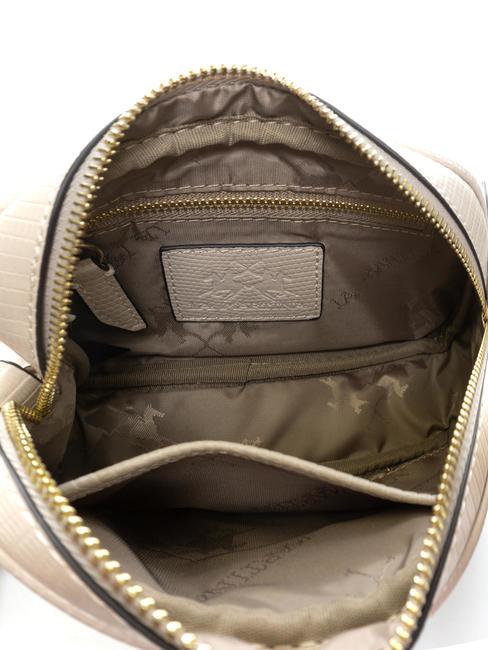GERALDINA Bolso c&aacute;mara con logo a juego beige - Bolsos Mujer