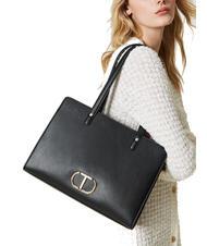 TWINSET OVAL T Bolso bandolera con bandolera negro - Bolsos Mujer - 5