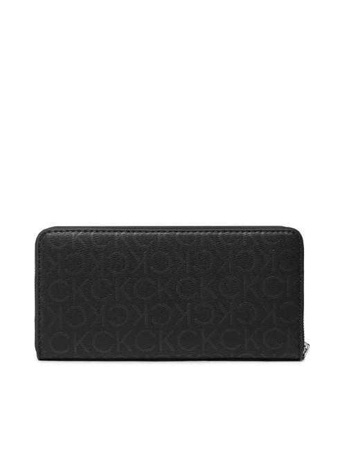 CK MUST EPI MONO Cartera grande con cremallera blackmono - Carteras Mujer