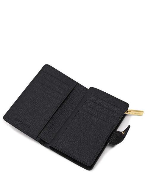 METALLIC SOFT Cartera mediana en piel negro - Neceser