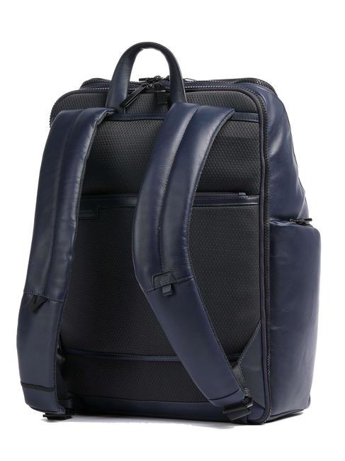 FINN Mochila para portátil de 15,6", en piel azul - Mochilas para portátil
