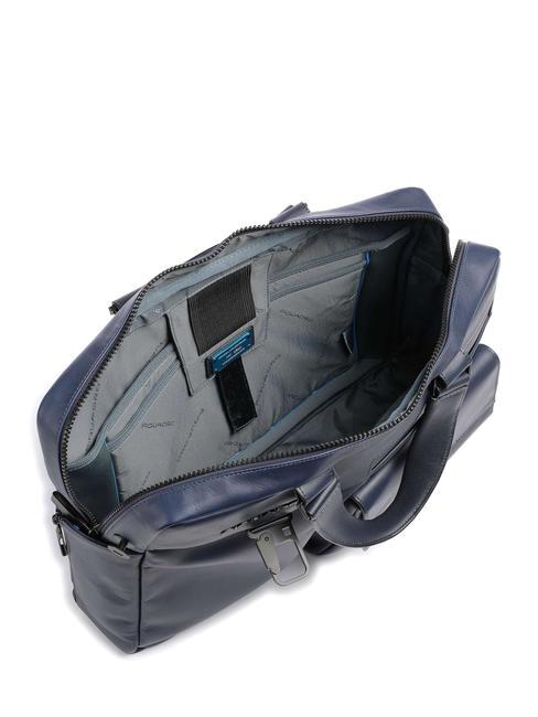 FINN Malet&iacute;n para port&aacute;til de 14", en piel azul - Maletines de Trabajo