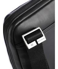 PIQUADRO PAN Monedero pequeño de piel negro - Bandoleras Hombre - 3