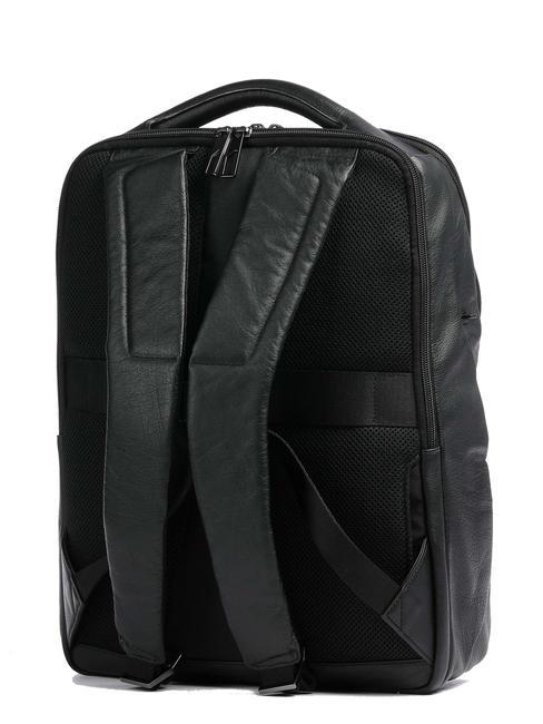 AKRON Mochila de piel antirrobo, soporte para pc de 15,6" negro - Mochilas para portátil