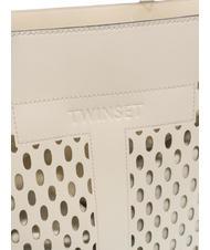 TWINSET WINDOW OVAL T Bolso shopper con clutch Marfil - Bolsos Mujer - 3