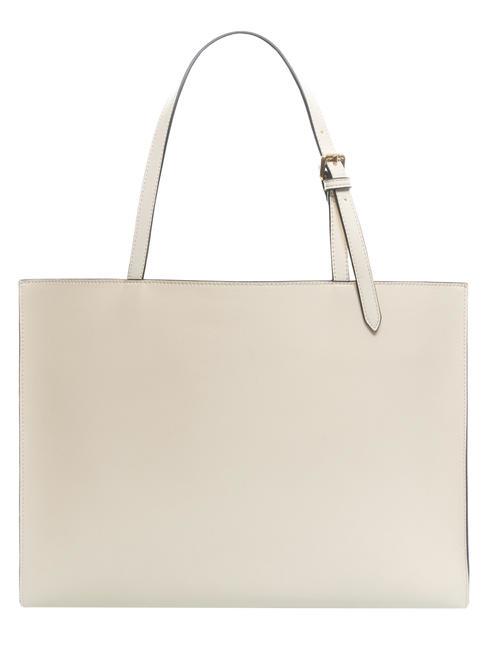 WINDOW OVAL T Bolso shopper con clutch Marfil - Bolsos Mujer