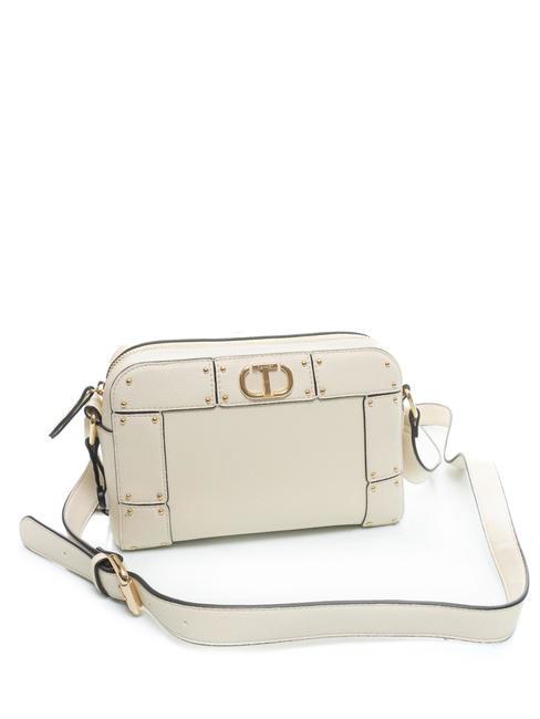 PATCH STUDS GROUP Bolso bandolera peque&ntilde;o Marfil - Bolsos Mujer