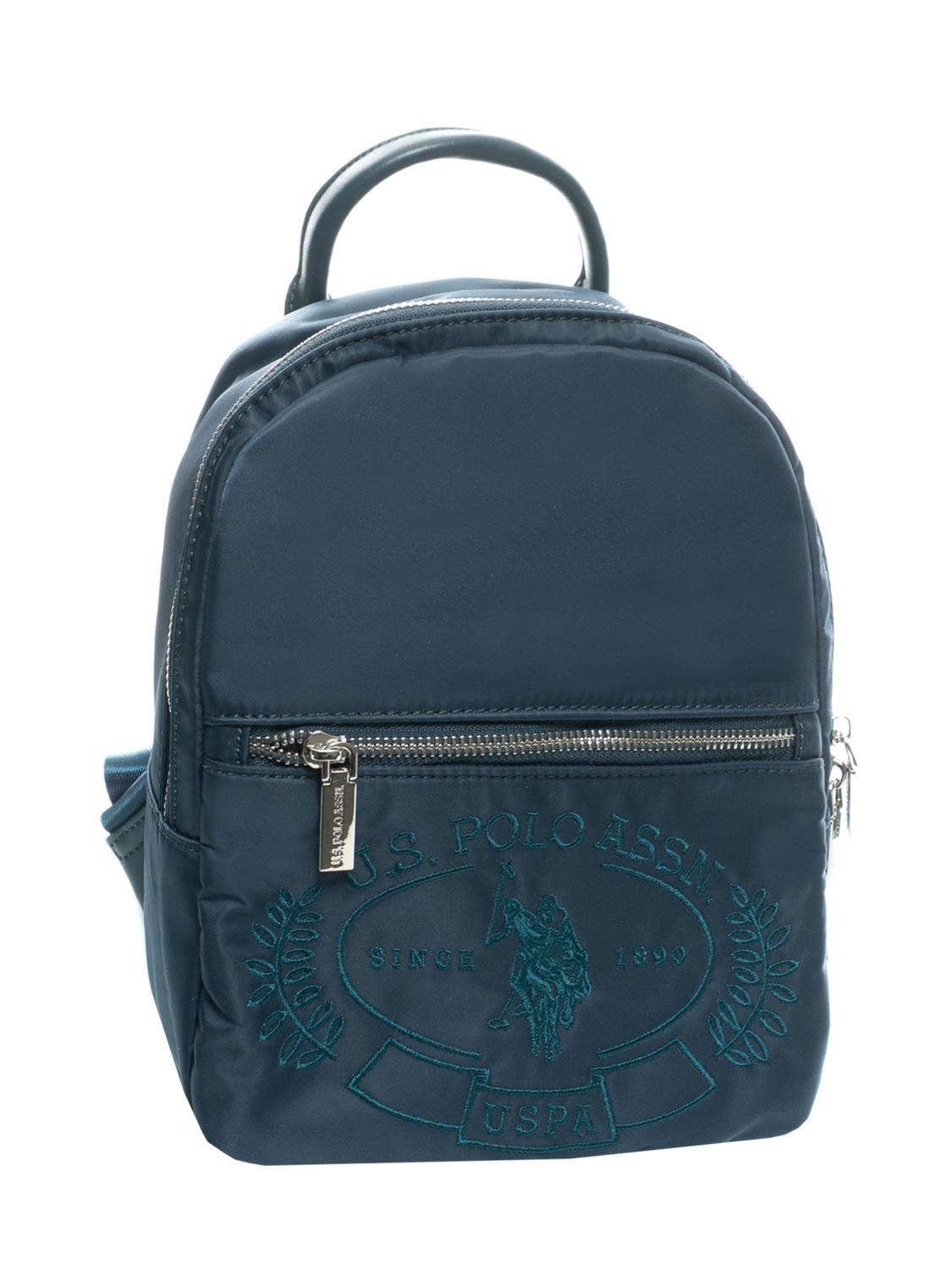 U.s. Polo Assn. Springfield Mochila Con Logo Bordado Verde Azulado Compra A Precios De Outlet