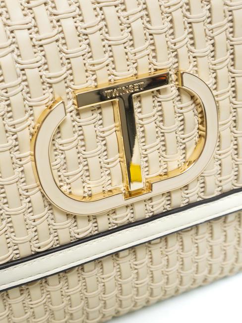 INTRECCIO Bolso bandolera de paja Marfil - Bolsos Mujer