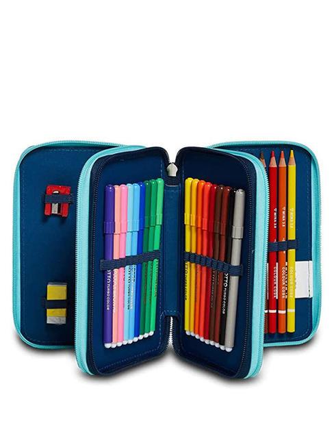 BELIEVE IN YOURSELF Estuche con kit escolar tardis azul - Estuches y Accesorios