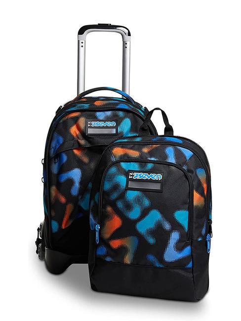 MELT BOY JACK Mochila trolley de 3 ruedas desmontable negro - Mochilas con ruedas