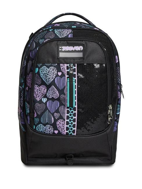 PATCHYHEART GIRL JACK Mochila trolley de 2 ruedas desmontable negro - Mochilas con ruedas