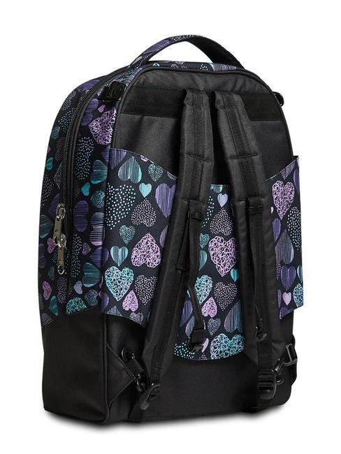 PATCHYHEART GIRL JACK Mochila trolley de 2 ruedas desmontable negro - Mochilas con ruedas