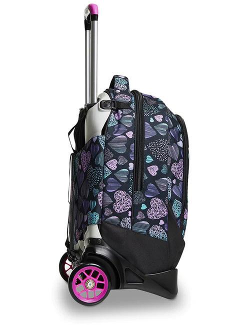 PATCHYHEART GIRL JACK Mochila trolley de 2 ruedas desmontable negro - Mochilas con ruedas