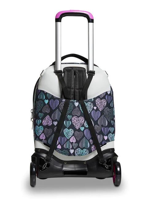PATCHYHEART GIRL JACK Mochila trolley de 2 ruedas desmontable negro - Mochilas con ruedas