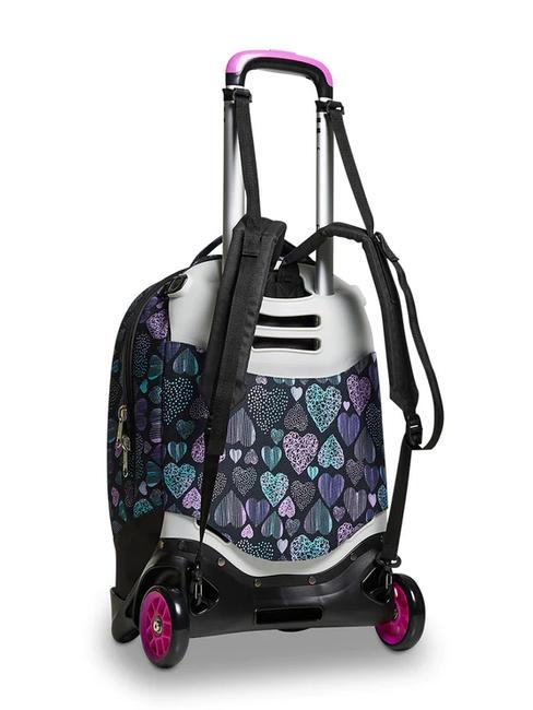PATCHYHEART GIRL JACK Mochila trolley de 2 ruedas desmontable negro - Mochilas con ruedas