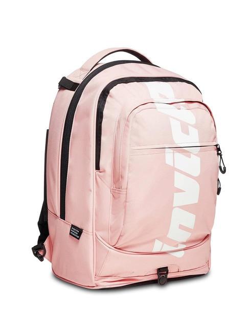 LOGO NEW PLUG Mochila trolley de 2 ruedas desmontable malva p&aacute;lido - Mochilas con ruedas