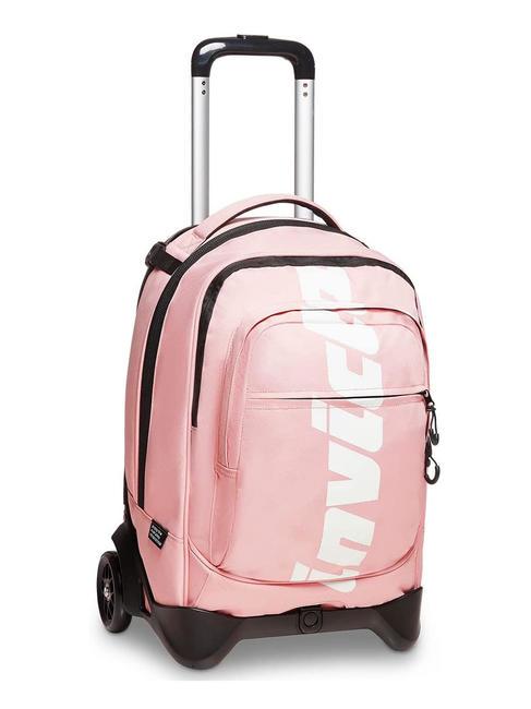 LOGO NEW PLUG Mochila trolley de 2 ruedas desmontable malva p&aacute;lido - Mochilas con ruedas