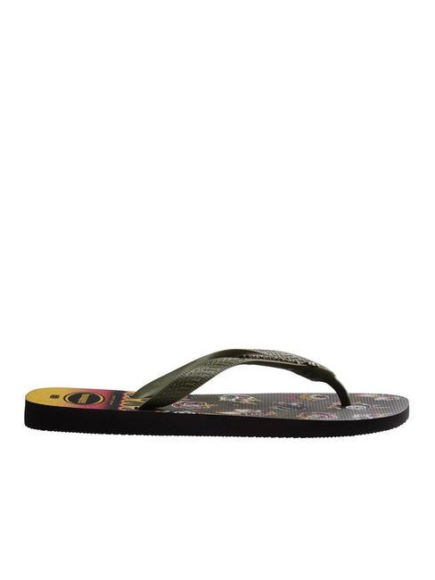 TOP TRIBO Chanclas TOP negro/musgo - Zapatos Hombre