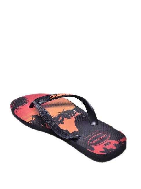 Chanclas BOMBO negro/negro/naranja begonia - Zapatos Hombre