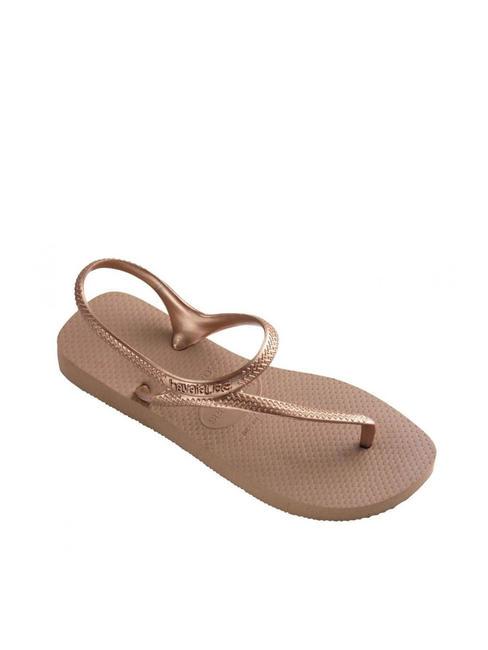 FLASH URBAN  sandalias flip flop rosa / oro - Zapatos Mujer