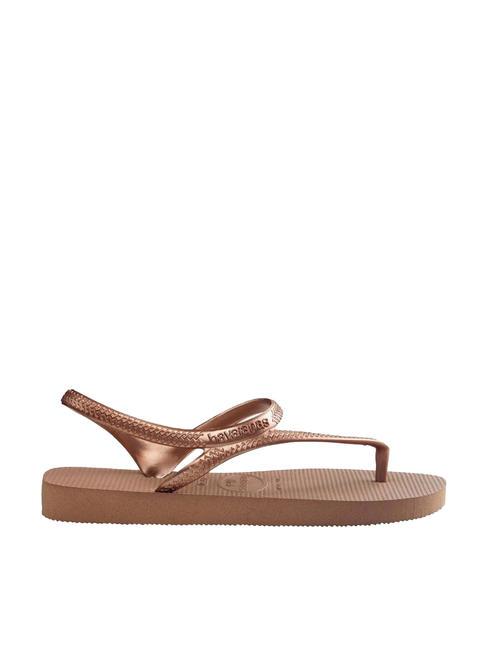 FLASH URBAN  sandalias flip flop rosa / oro - Zapatos Mujer