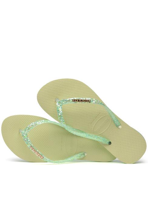 SLIM GLITTER FLOURISH Chanclas de goma jard&iacute;n verde - Zapatos Mujer
