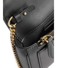 PINKO LOVE ONE POCKET Bolso bandolera de piel negro-oro antiguo - Bolsos Mujer - 3