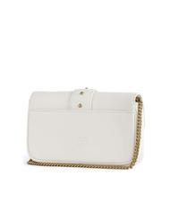 PINKO LOVE ONE POCKET Bolso bandolera de piel blanco seda-oro antiguo - Bolsos Mujer - 2