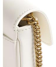 PINKO LOVE ONE POCKET Bolso bandolera de piel blanco seda-oro antiguo - Bolsos Mujer - 3