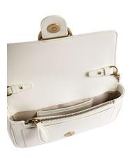 PINKO LOVE ONE POCKET Bolso bandolera de piel blanco seda-oro antiguo - Bolsos Mujer - 4