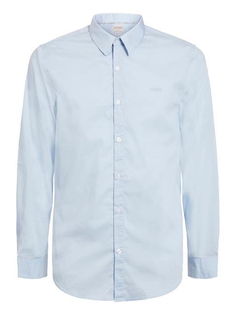 CORE  Camisa de algod&oacute;n el&aacute;stico v&iacute;a a&eacute;rea azul - Camisas de hombre