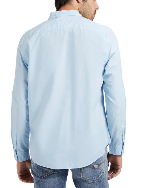 CORE  Camisa de algod&oacute;n el&aacute;stico v&iacute;a a&eacute;rea azul - Camisas de hombre