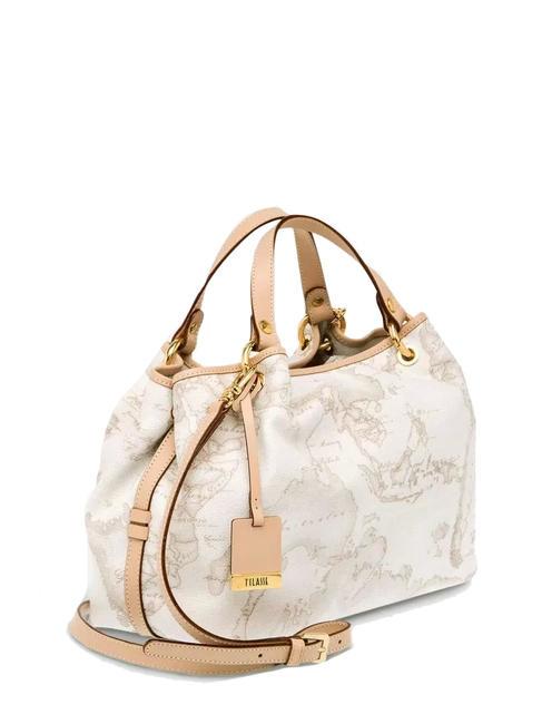 GEO WHITE Bolso mediano con bandolera blanco - Bolsos Mujer
