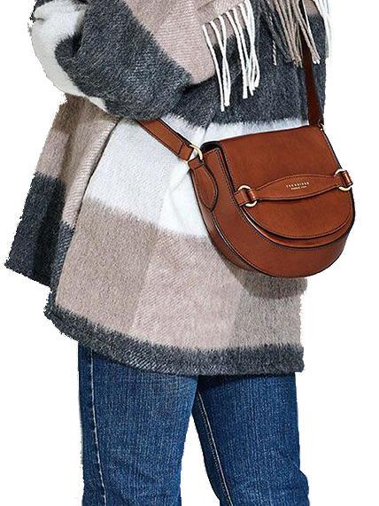 BETTINA Minibolso de hombro, en piel herrumbre ab. oro - Bolsos Mujer