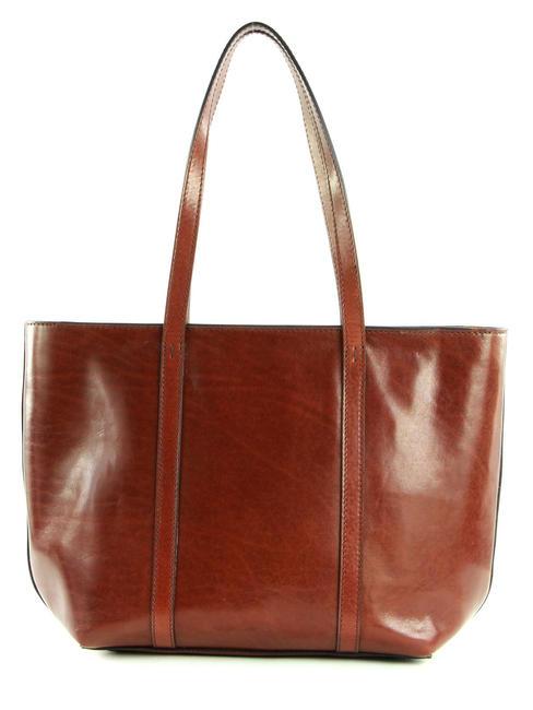 VITTORIA Bolso de compras de cuero BROWN - Bolsos Mujer
