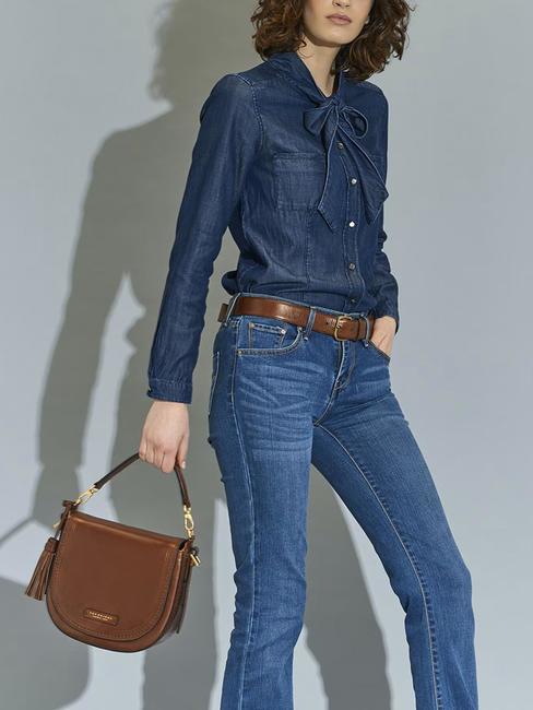 PEARLDISTRICT Bolso doble función en piel BROWN - Bolsos Mujer